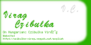 virag czibulka business card